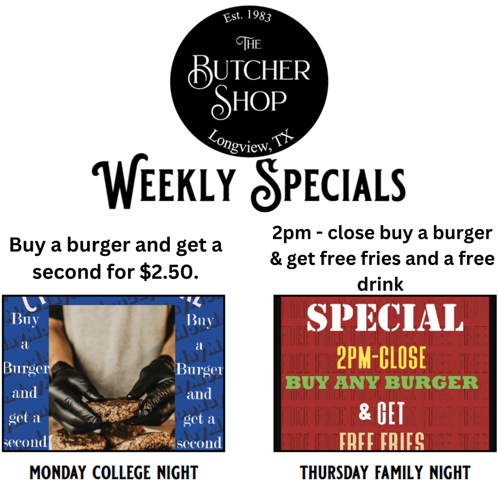 Butcher Shop Weekly Specials!