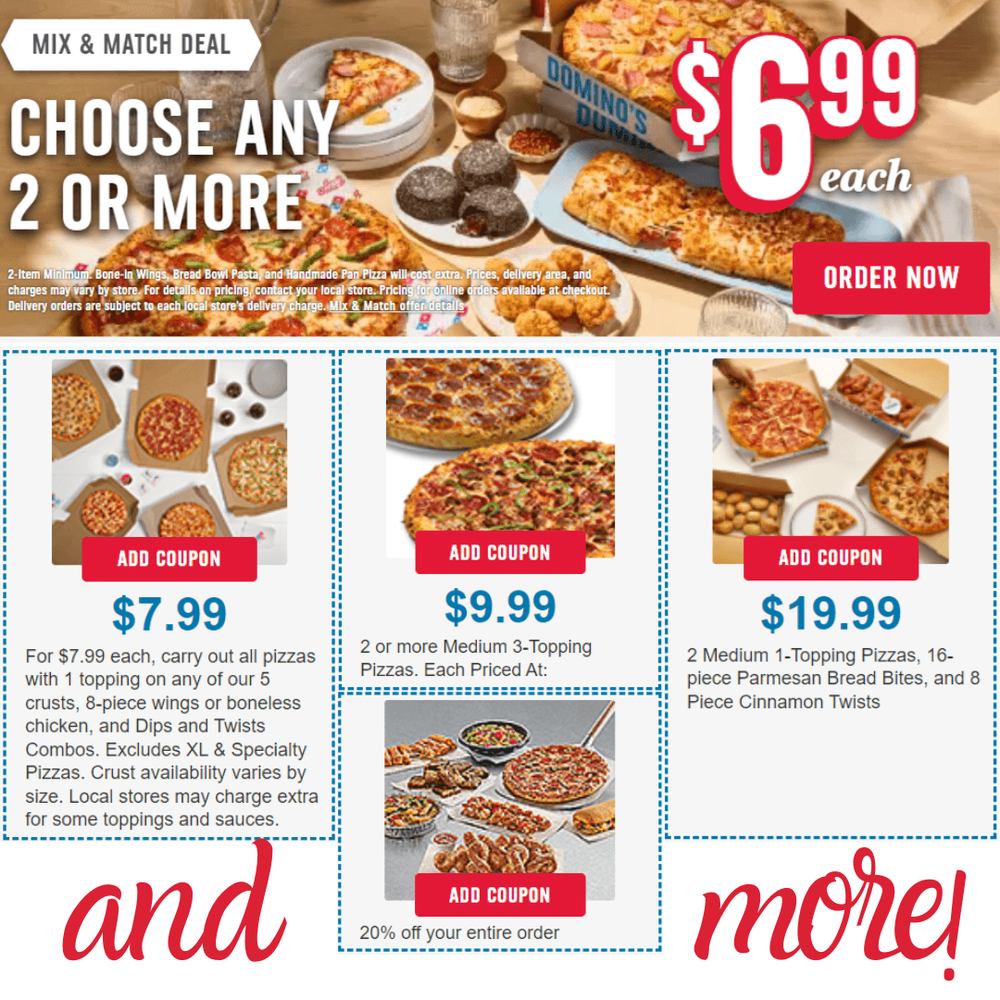 Domino's Coupons!!!