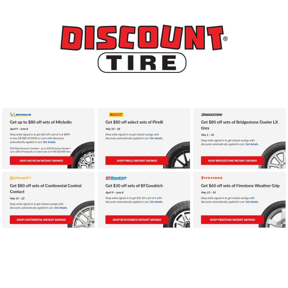 Discounts on tires!